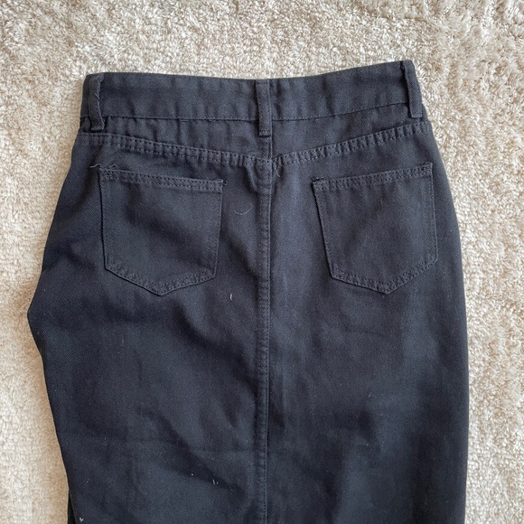 Black Denim Midi Skirt Womens Size M - Picture 8 of 9
